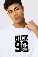 Nick 90s Oversized T-Shirt – Unisex Premium Cotton Tee | Retro Cartoon Graphic Tee | Streetwear Style | Ren & Stimpy Rugrats Hey Arnold! Shirt