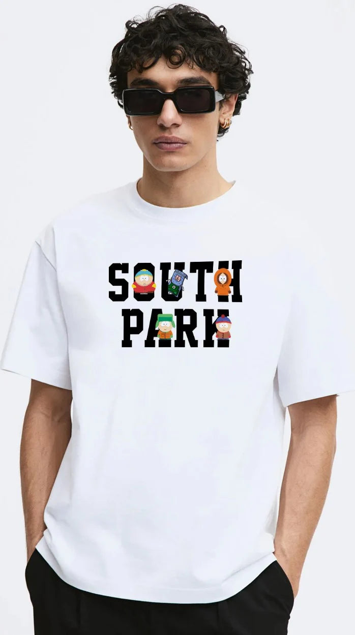 Premium South Park Oversized T-Shirt – Cartoon Streetwear Tee Featuring Eric, Kenny, Stan & Kyle | Retro Pop Culture Unisex Shirt